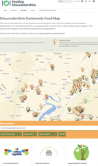 Screenshot of Glos Community food map
