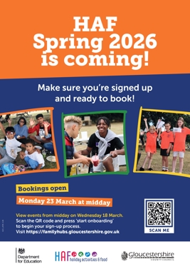 HAF Spring poster with images promoting booking opening from midday on 23 March 2026