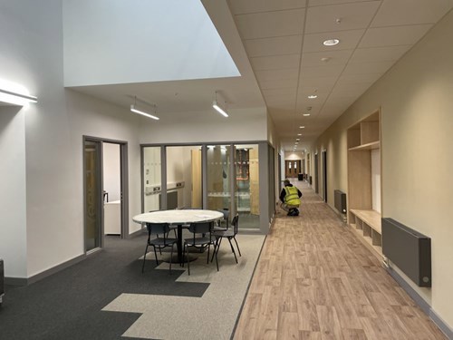 A photo of the interior of Warden Hill Primary School.