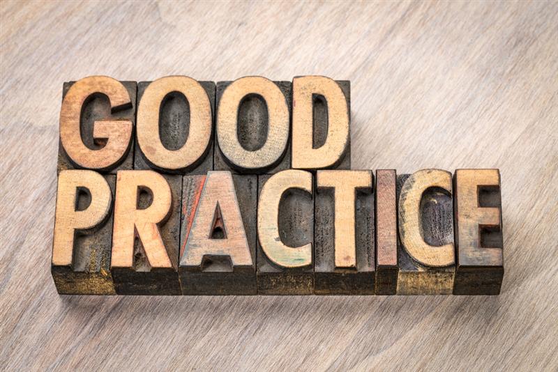 Good practice word abstract in vintage letterpress wood type