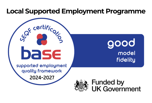 Our Local Supported Employment (LSE) programmes' supported employment quality framework certificate.