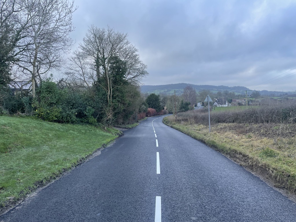 Decorative road and hills