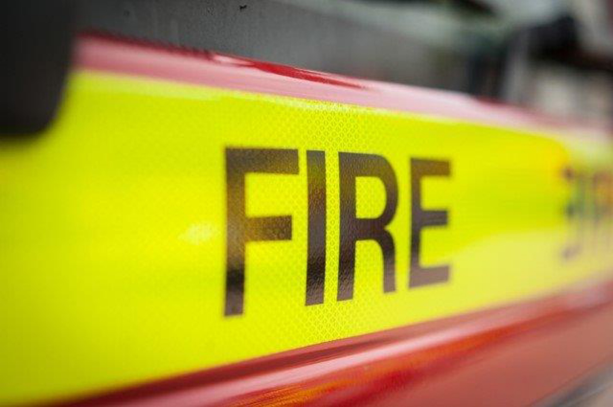 Fire wording on truck