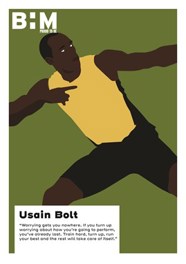 A drawing of Usain Bolt