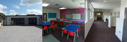 Three photos of the improvements to Brockworth Primary Academy